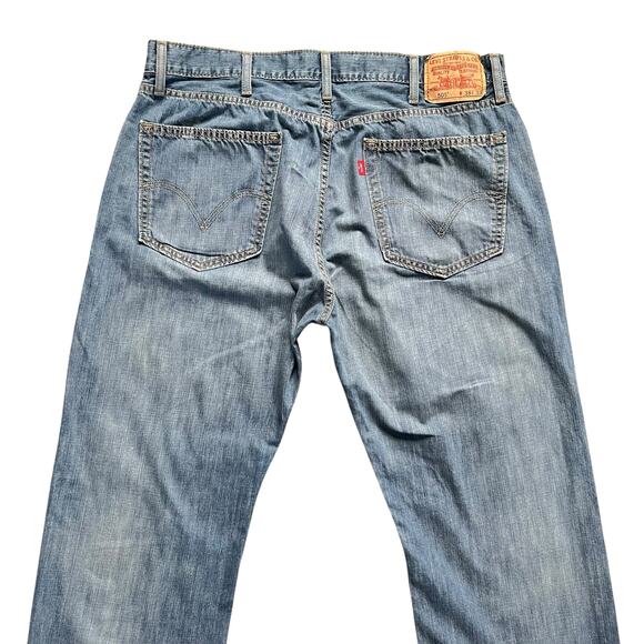 Levis Mens 505 Straight Fit Blue Denim Jeans 5 Pocket Style 38 W 32 L - Picture 6 of 15